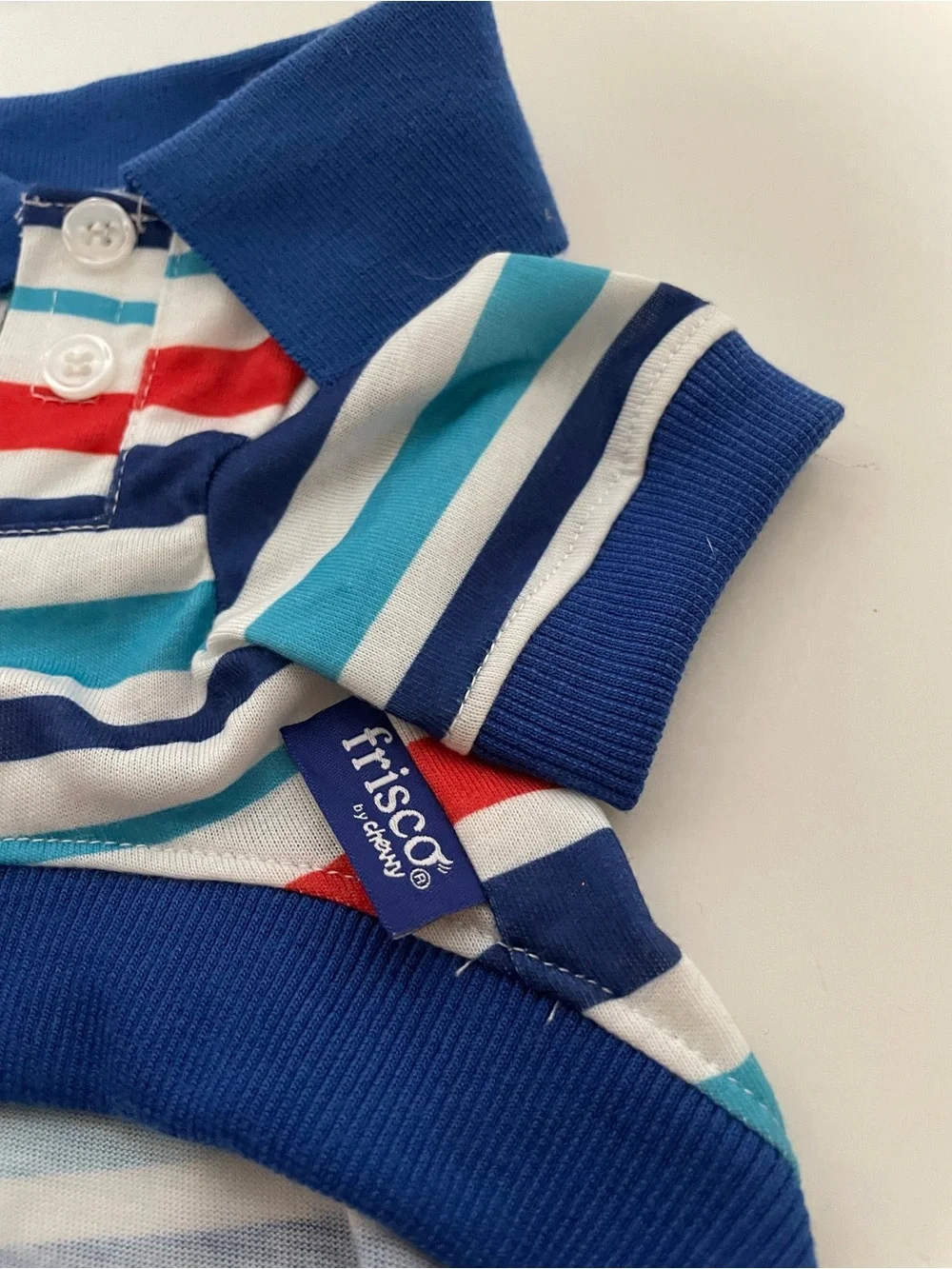 Frisco Blue Striped Polo Dog Shirt